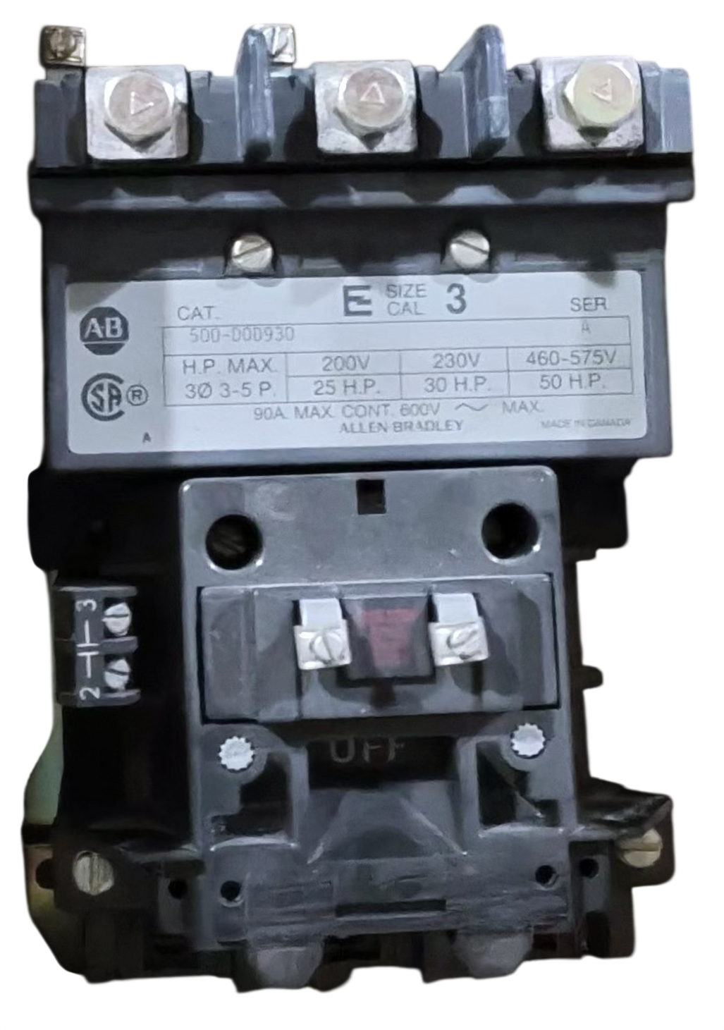 Allen Bradley Motor Starter Size 3