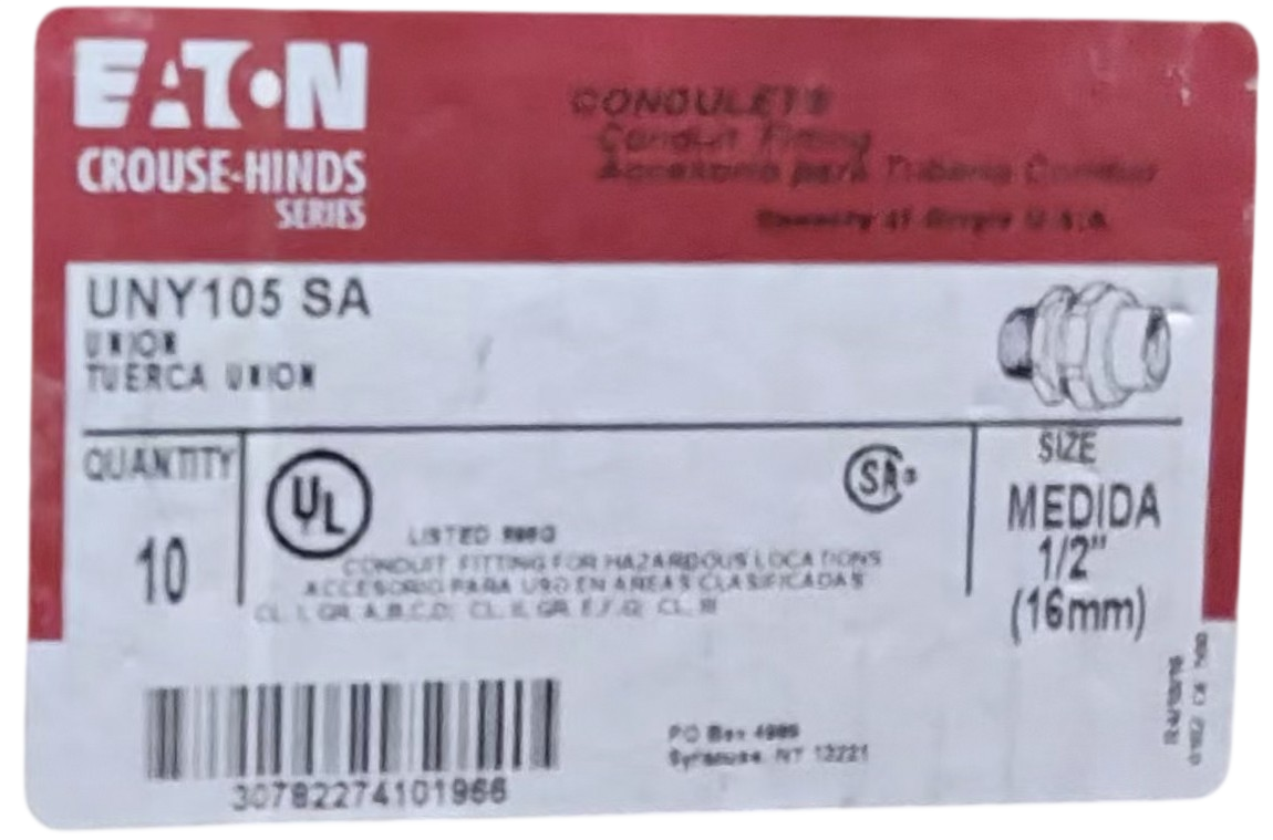 Crouse-Hinds UNY105 SA Union Conduit Fitting (box of 10)