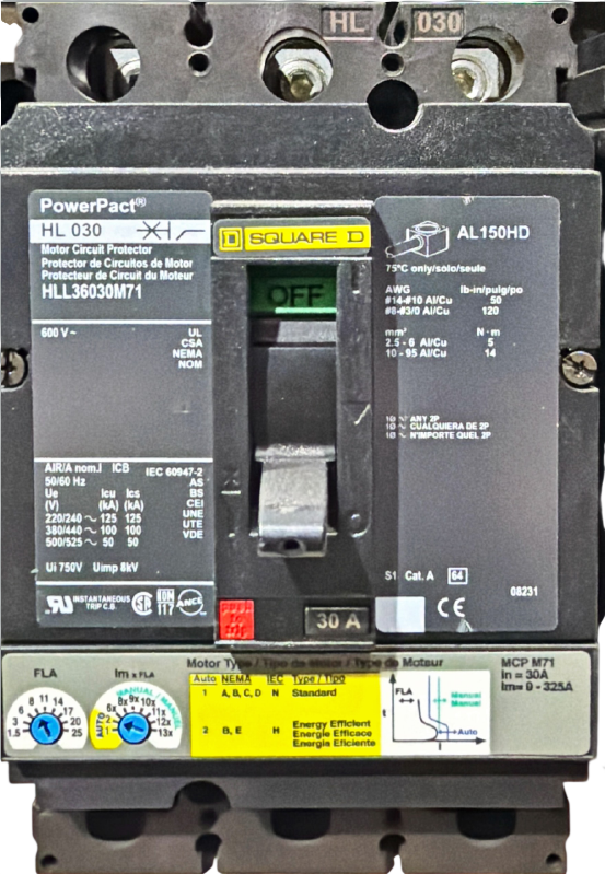 PowerPact HL 030 Motor Circuit Protector