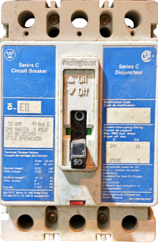 Westinghouse Series C Circuit Breaker 50A