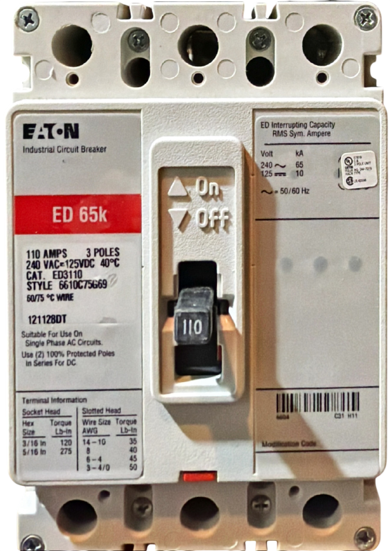 EATON Industrial Circuit Breaker ED 65k