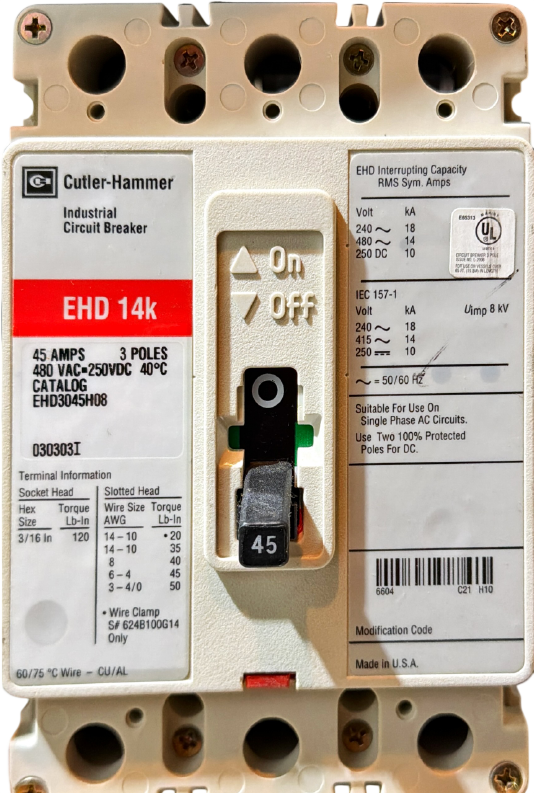 Cutler-Hammer EHD 14k Industrial Circuit Breaker