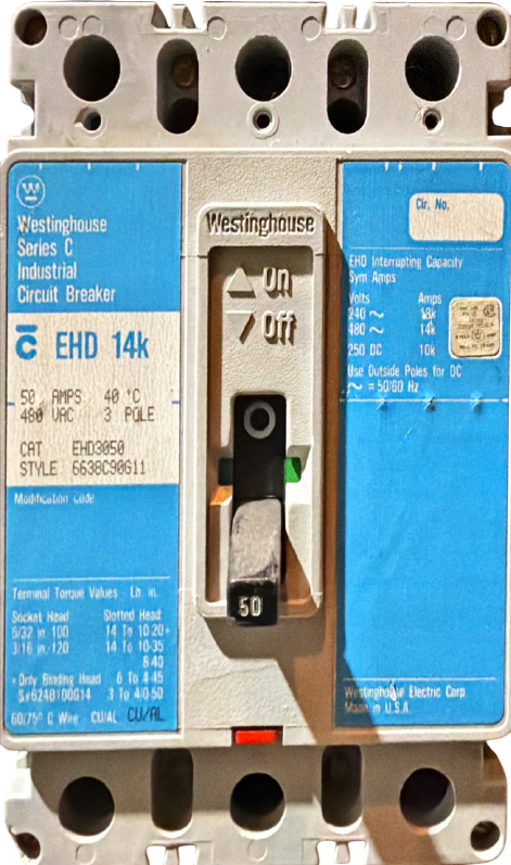 Westinghouse Series C Industrial Circuit Breaker - 50A