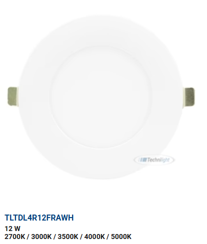 4" Fire-Rated LED Recessed Light – 12W 5CCT Selectable