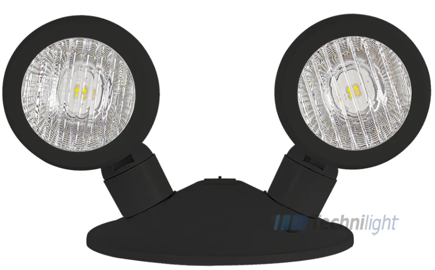 Double Remote Emergency Light Head – 10W, Black