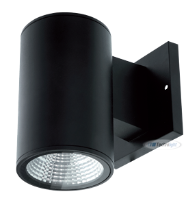 Black LED Wall Cylinder – 10W, 60° Beam, 120–347V