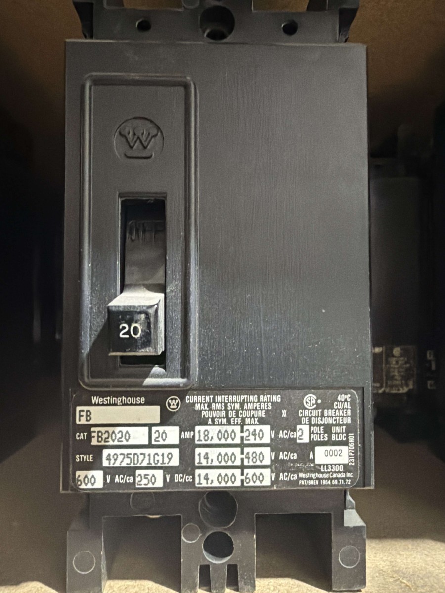 Westinghouse Circuit Breaker FB2020
