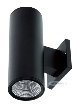 Black Up/Down LED Wall Cylinder – 20W, 18° Beam, 120–347V