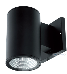Black Down LED Wall Cylinder – 10W, 18° Beam, 120–347V
