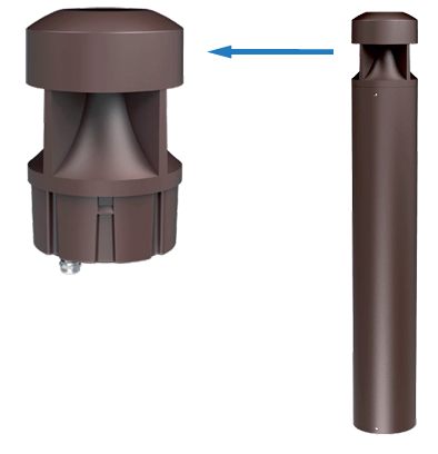 42" Bronze LED Bollard Light – 14W/19W/24W Selectable
