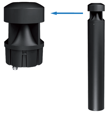 42" Black LED Bollard Light – 14W/19W/24W Selectable
