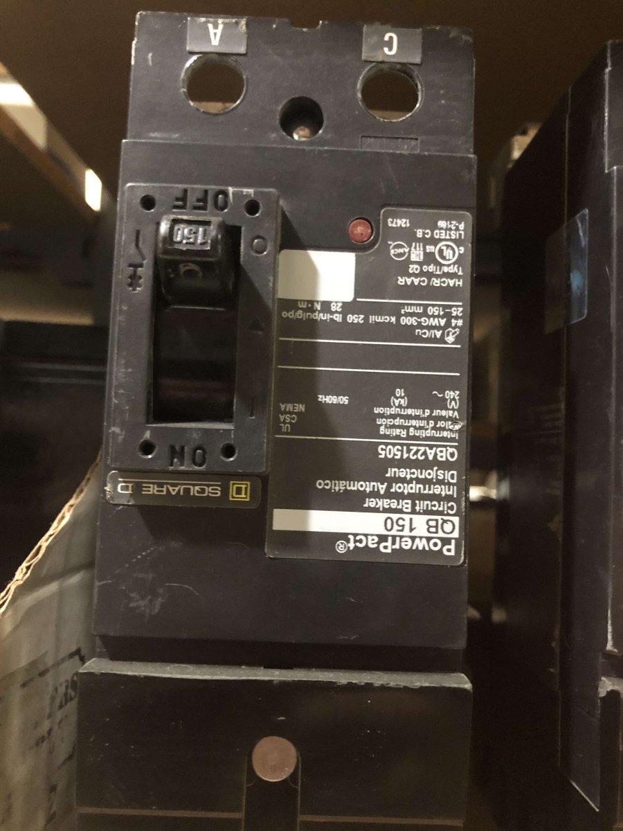 Square D / Schneider Electric QBA221505 150A 2-Pole 240V PowerPacT Q I-Line Circuit Breaker