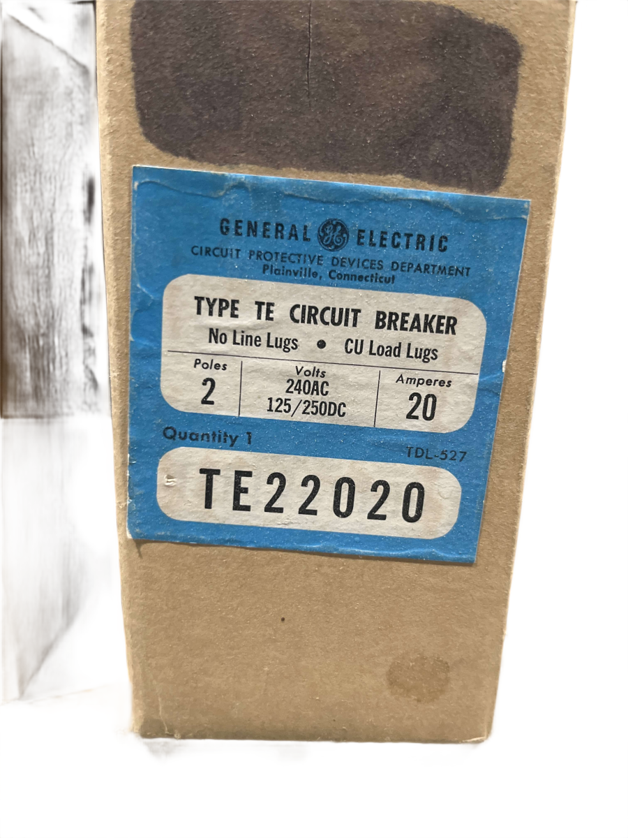 General Electric / GE TE22020 20A 2-Pole 240V Type TE Molded Case Circuit Breaker