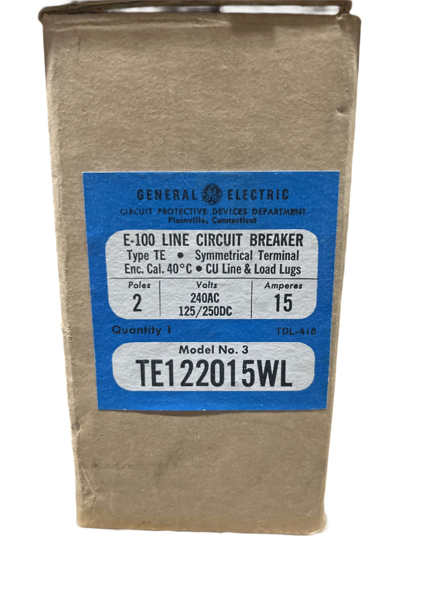 General Electric / GE TEB122015WL 15A 2-Pole 240V Type TEB Molded Case Circuit Breaker