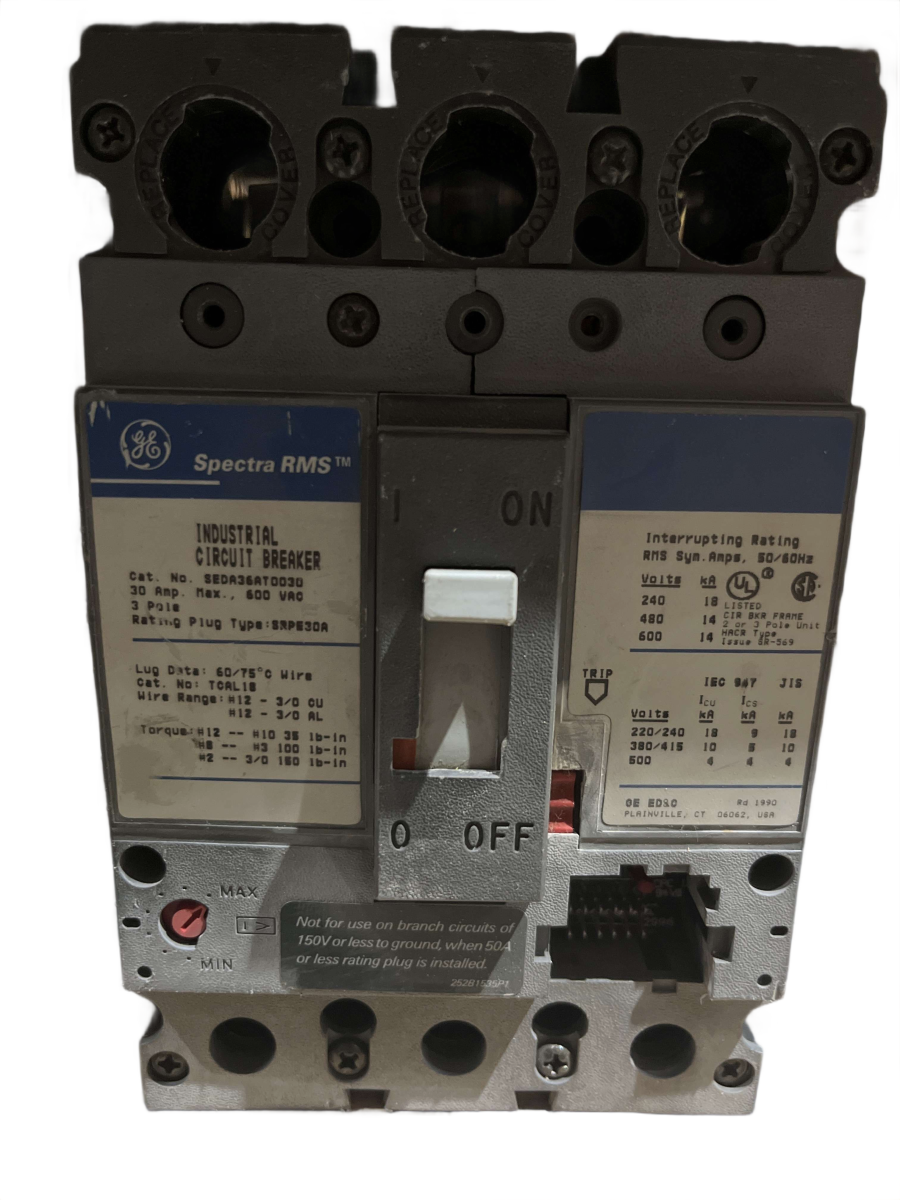 General Electric / GE SEDA36AT0030 30A 3-Pole 600V Spectra Series Molded Case Circuit Breaker