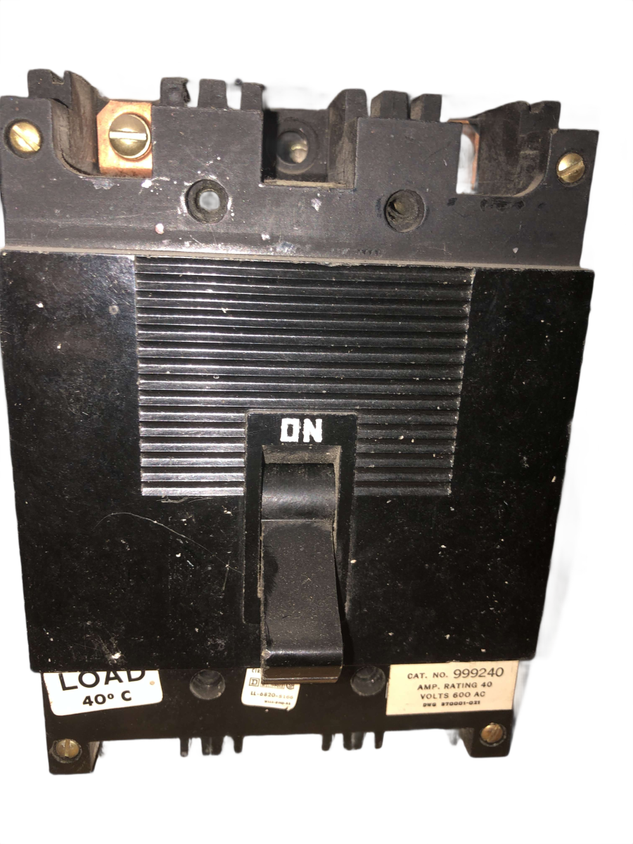 Square D 999240 Type ML-1 Molded-Case Circuit Breaker β 40A, 2-Pole