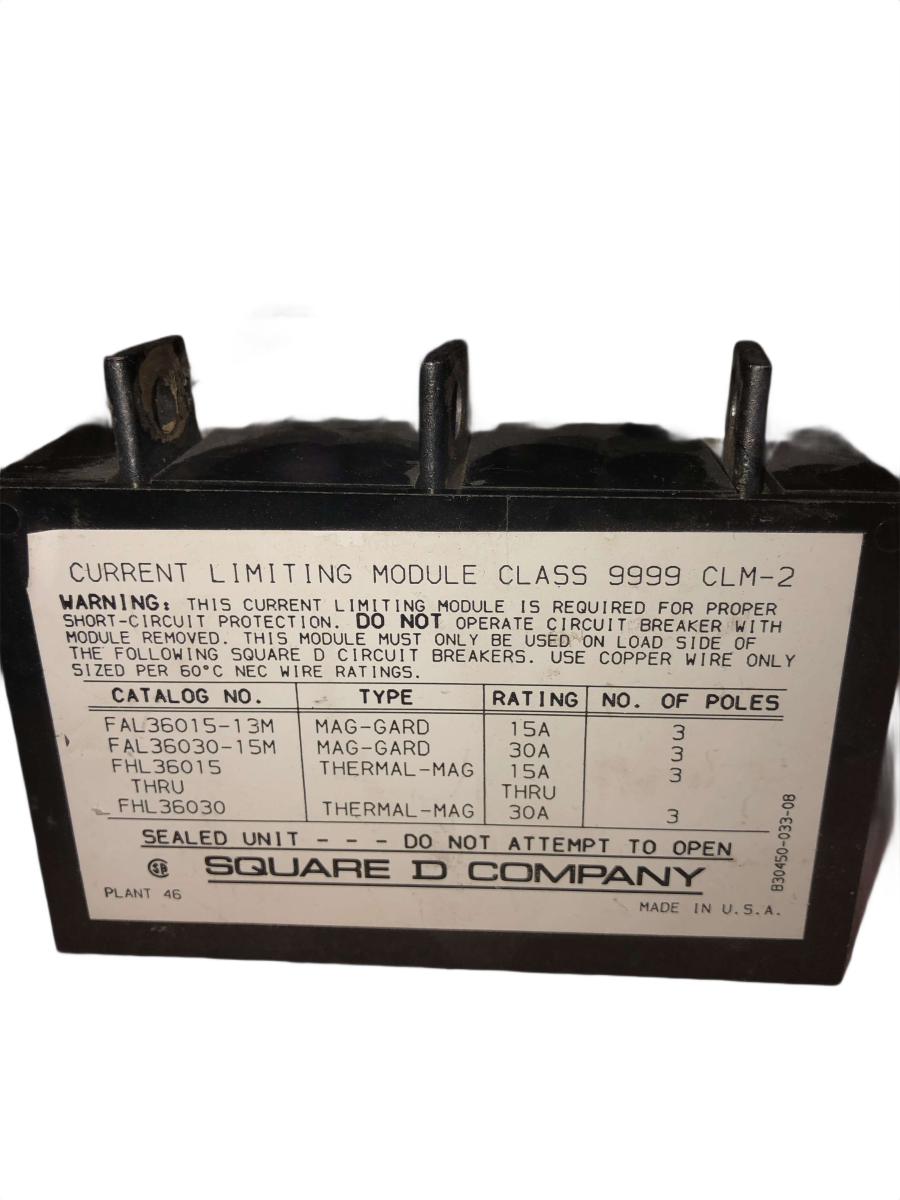 Square D / Schneider Electric 9999CLM2 Current Limiting Module for FA Frame Mag-Gard Breakers