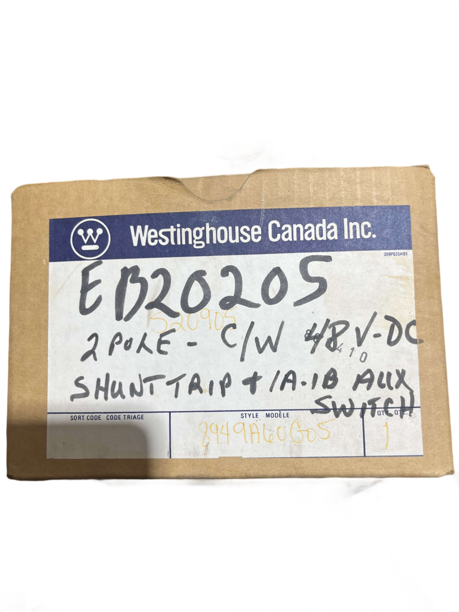 Eaton / Cutler-Hammer / Westinghouse EB2020S 20A 2-Pole 240V Type EB Molded Case Circuit Breaker