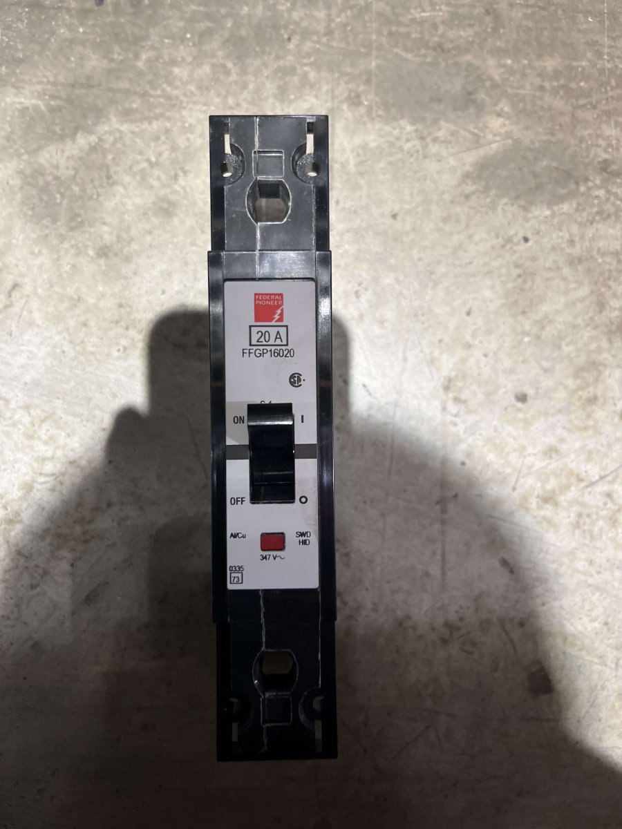 Federal Pioneer / Schneider Electric FFGP16020 20A 1-Pole 347V Bolt-On Circuit Breaker