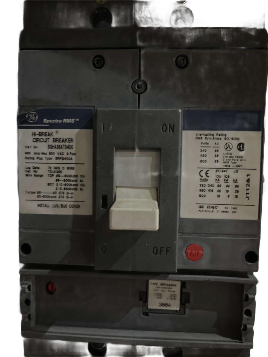 General Electric / GE SGHA36AT0400 400A 3-Pole 600V Spectra RMS Molded Case Circuit Breaker