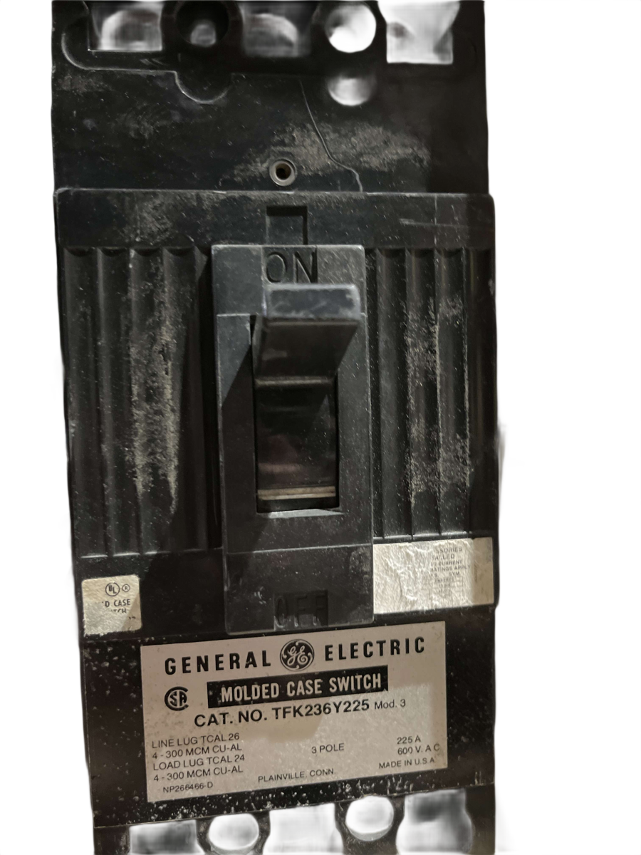General Electric / GE TFK236Y225 225A 3-Pole 600V Type TFK Molded Case Switch