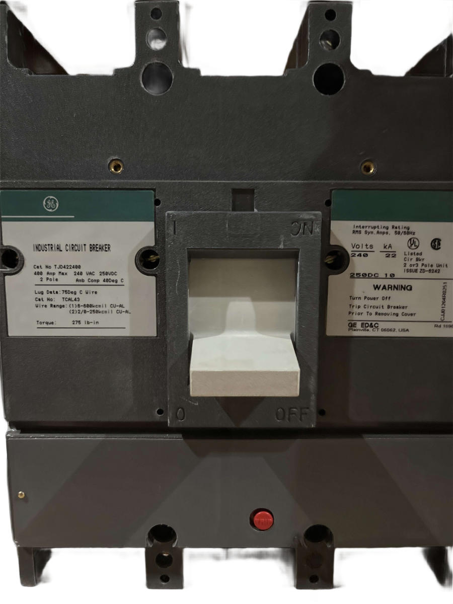 General Electric / GE TJD422400 400A 2-Pole 240V Type TJD Molded Case Circuit Breaker
