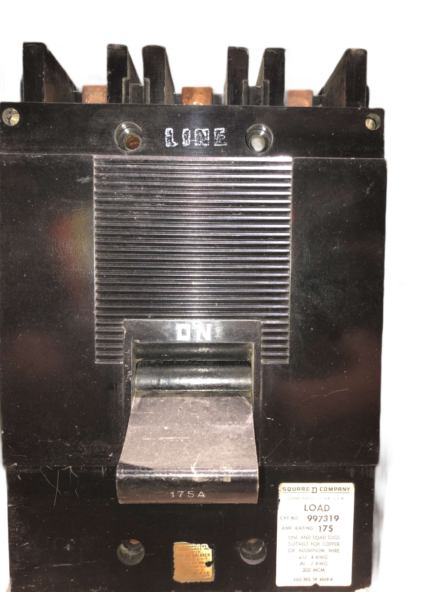 Square D / Schneider Electric 997319 175A 3-Pole 600V Type ML-3 Molded Case Circuit Breaker