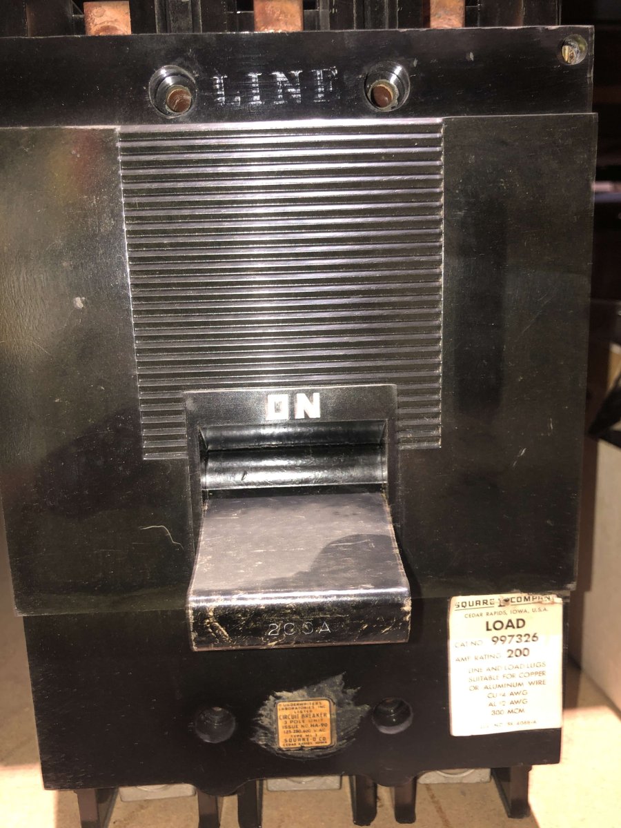 Square D / Schneider Electric 997326 200A 3-Pole 600V Type ML-3 / 999 Frame Molded Case Circuit Breaker