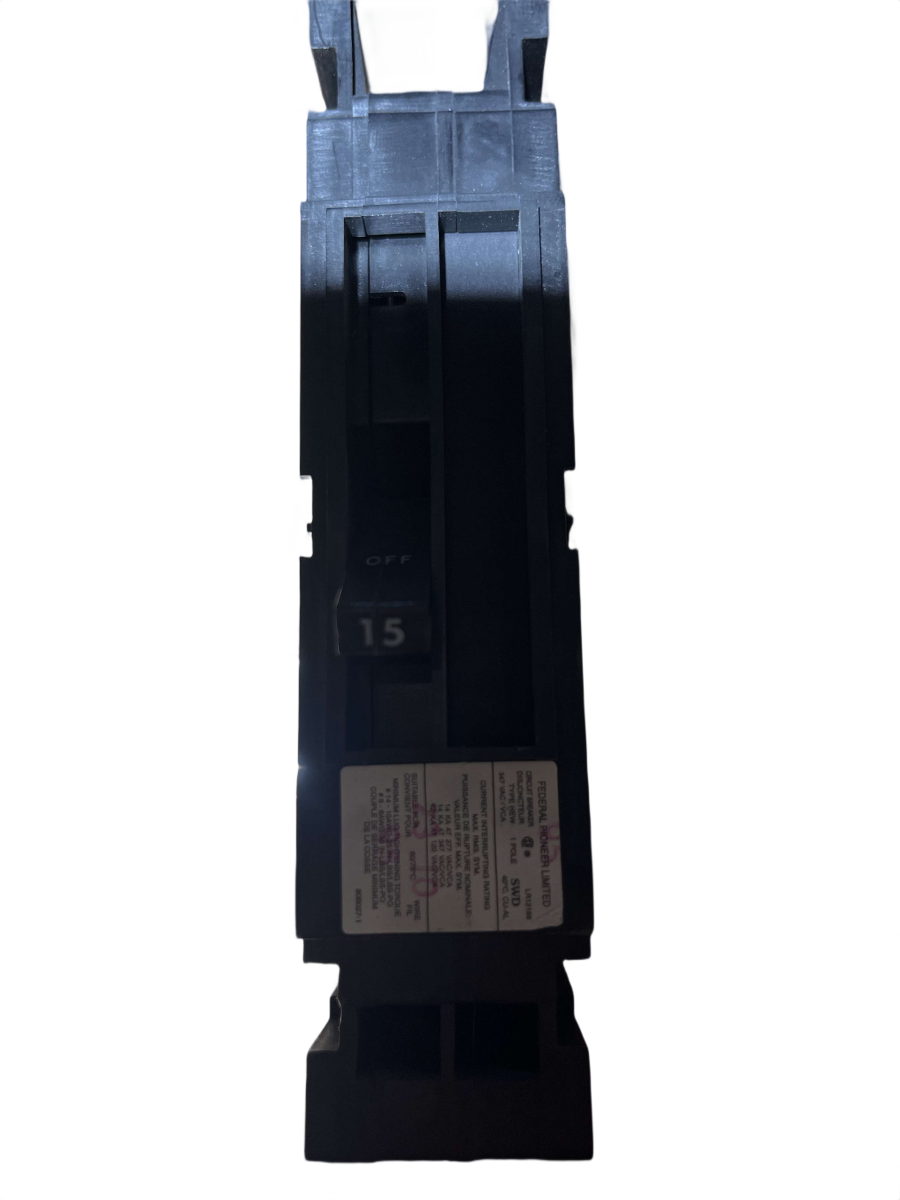 Federal Pioneer HEW115 15A 1-Pole 347V Series HEW Bolt-On Circuit Breaker