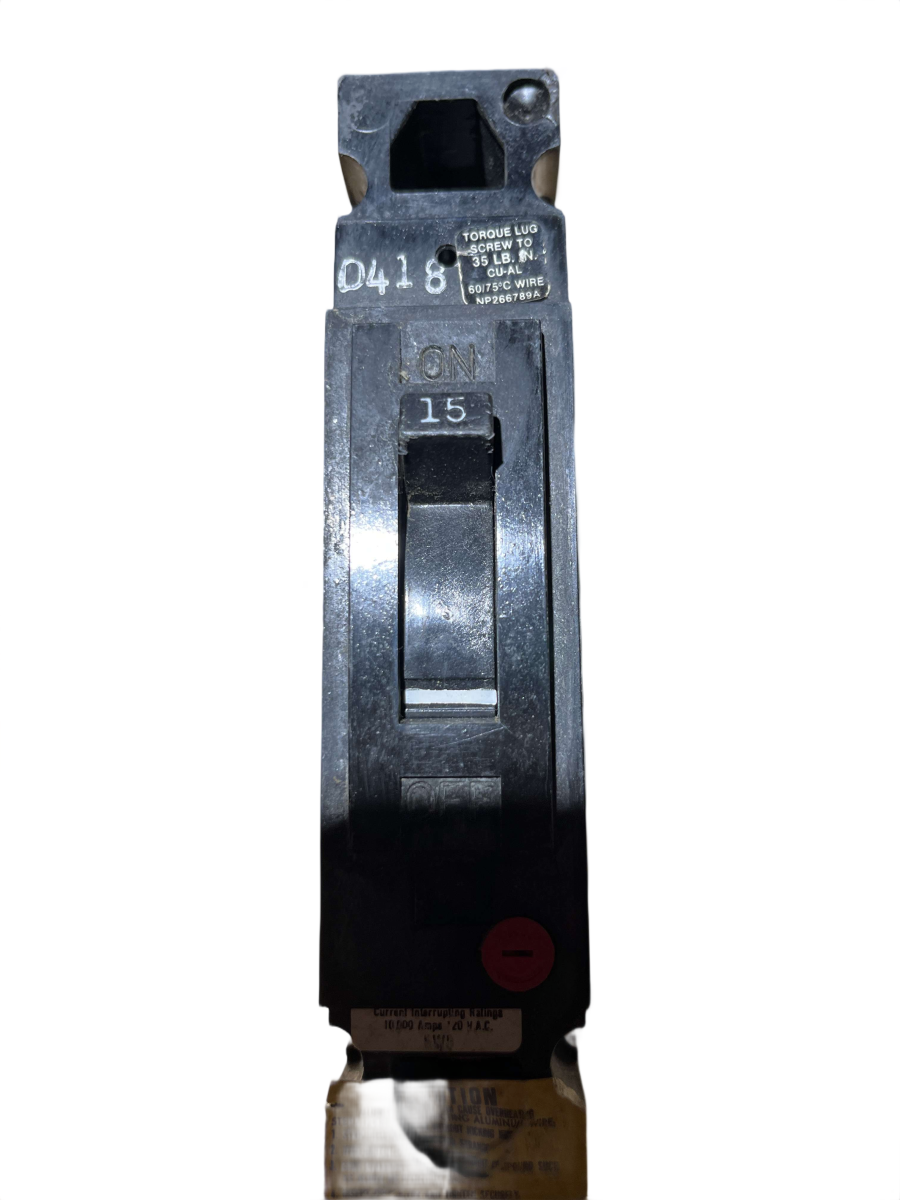 General Electric / GE TEB111015 15A 1-Pole 120V Type TEB Molded Case Circuit Breaker