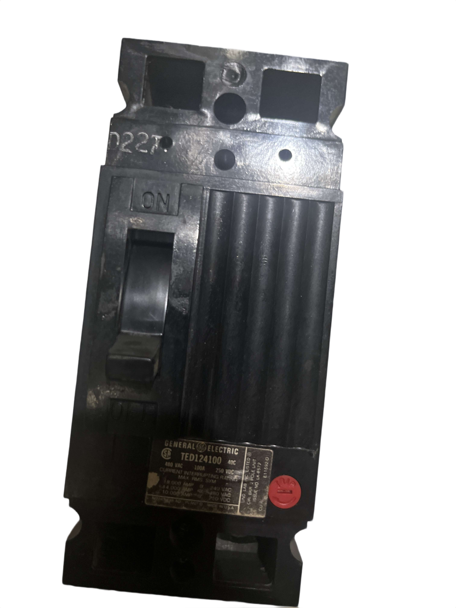 General Electric / GE TED124100 100A 2-Pole 480V Type TED Molded Case Circuit Breaker