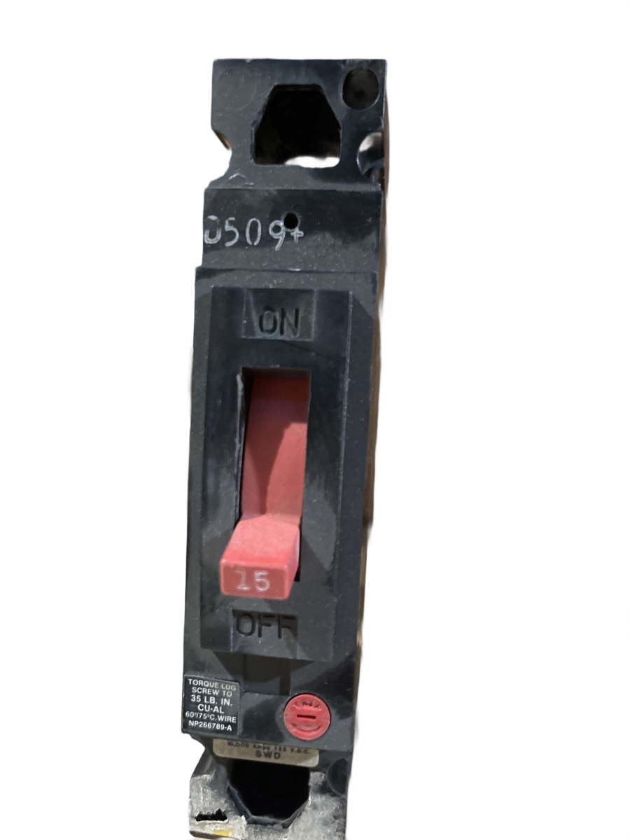 General Electric / GE TED113015 15A 1-Pole 277V Type TED Molded Case Circuit Breaker