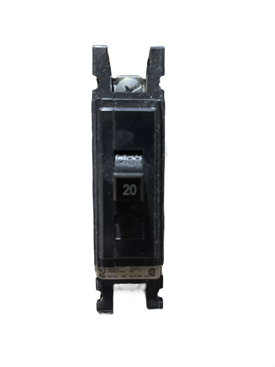 Eaton Cutler-Hammer QC1020 20A 1-Pole 120/240V Cable-In/Cable-Out Circuit Breaker