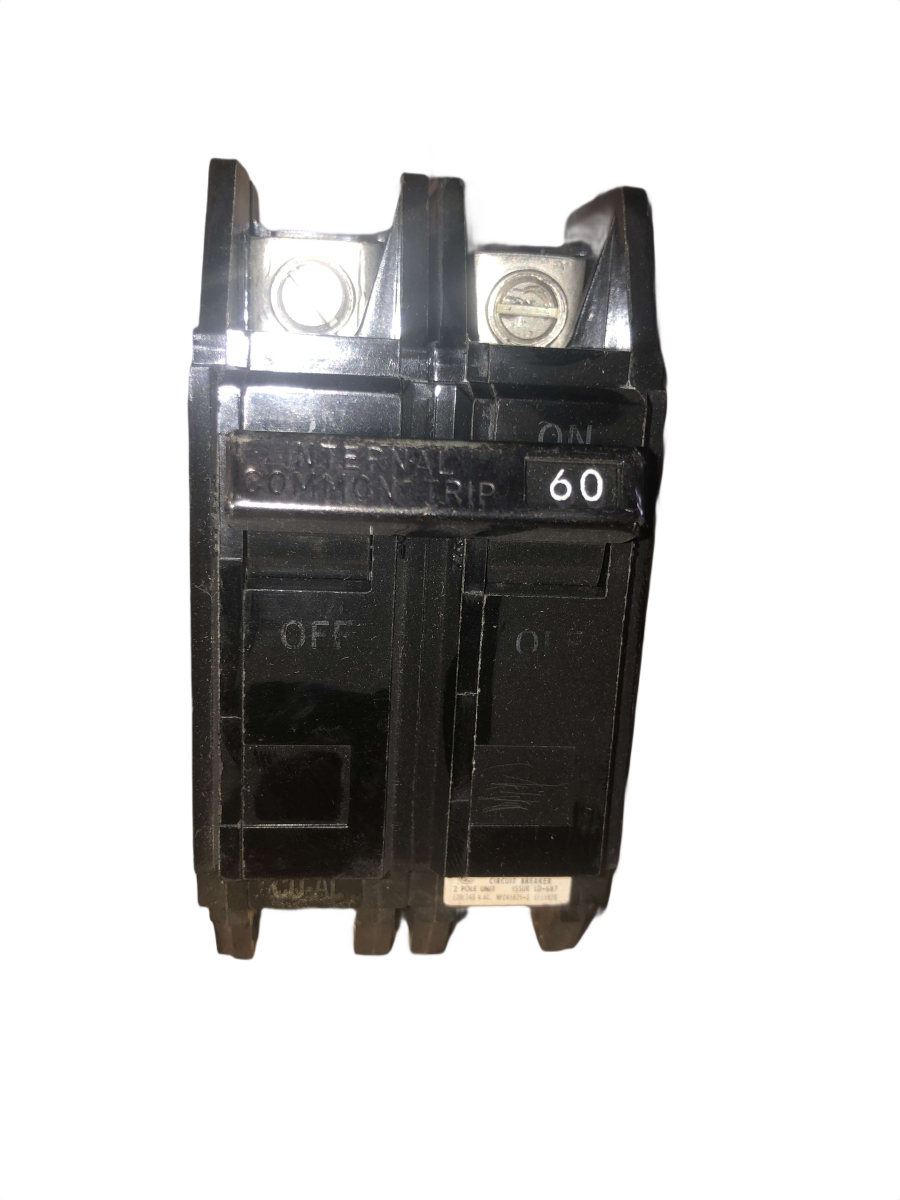 GE THQC2160 60A 2-Pole 120/240V Feed-Through Circuit Breaker