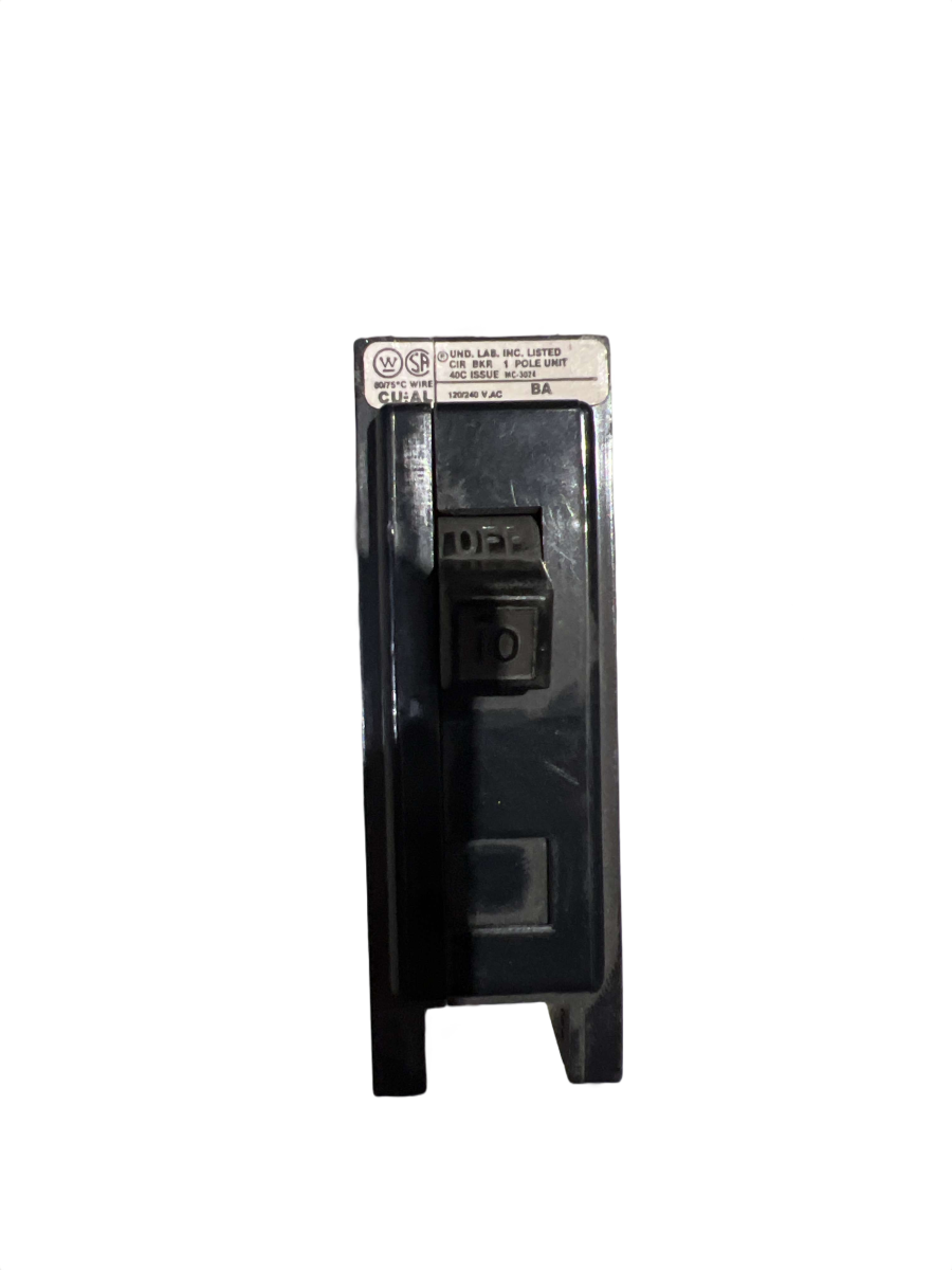 Eaton Cutler-Hammer BAB1010 10A 1-Pole 120/240V Bolt-On Circuit Breaker