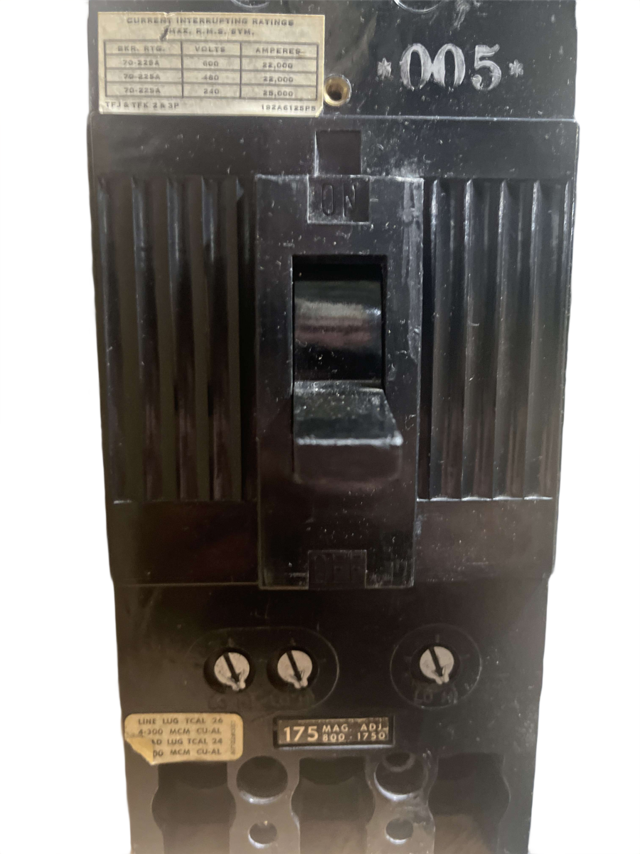 GE TFJ236175 175A 3-Pole 600V Molded-Case Circuit Breaker