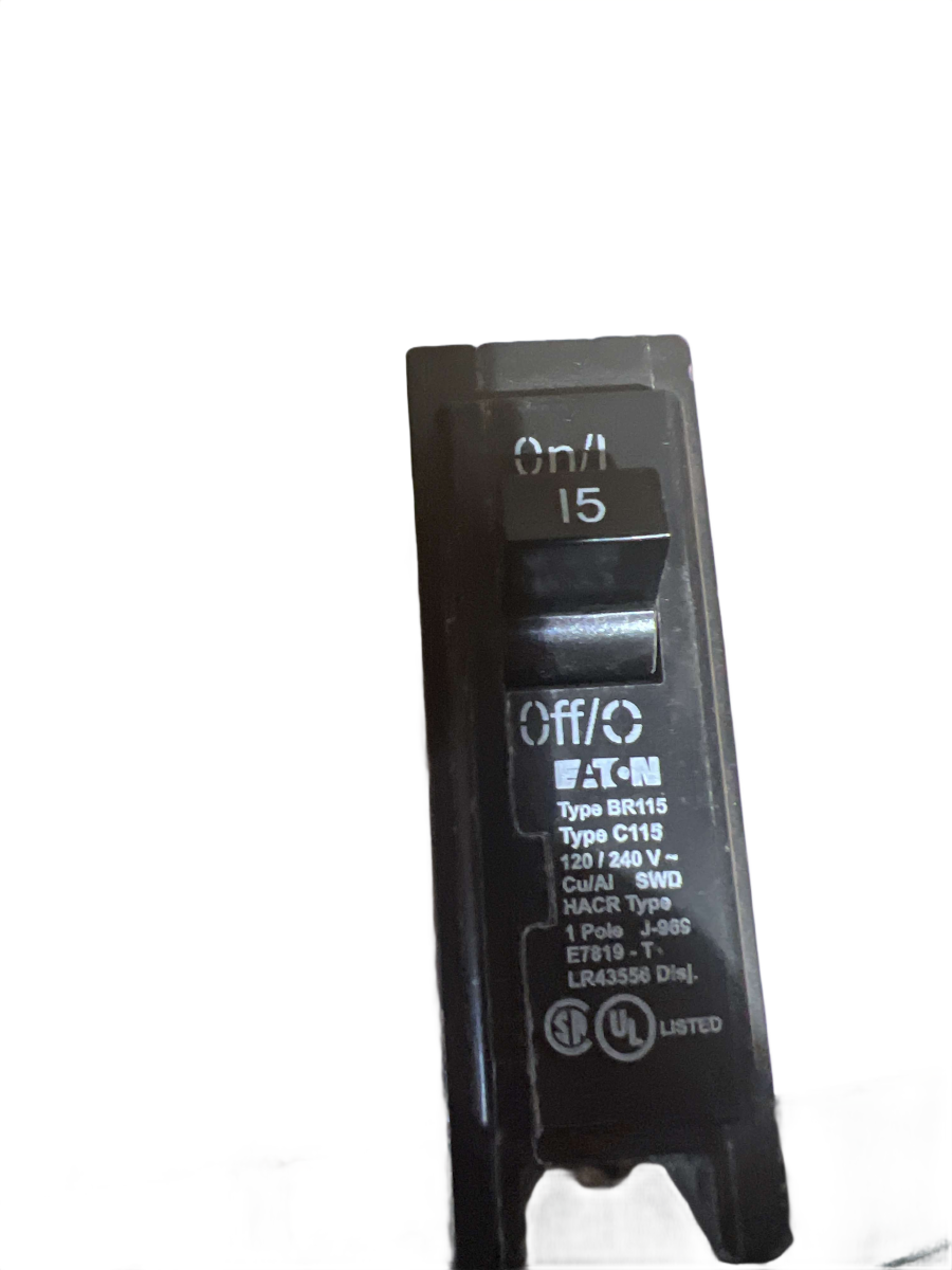 Eaton Cutler-Hammer BR115 Circuit Breaker – 15A, 1-Pole, 120V