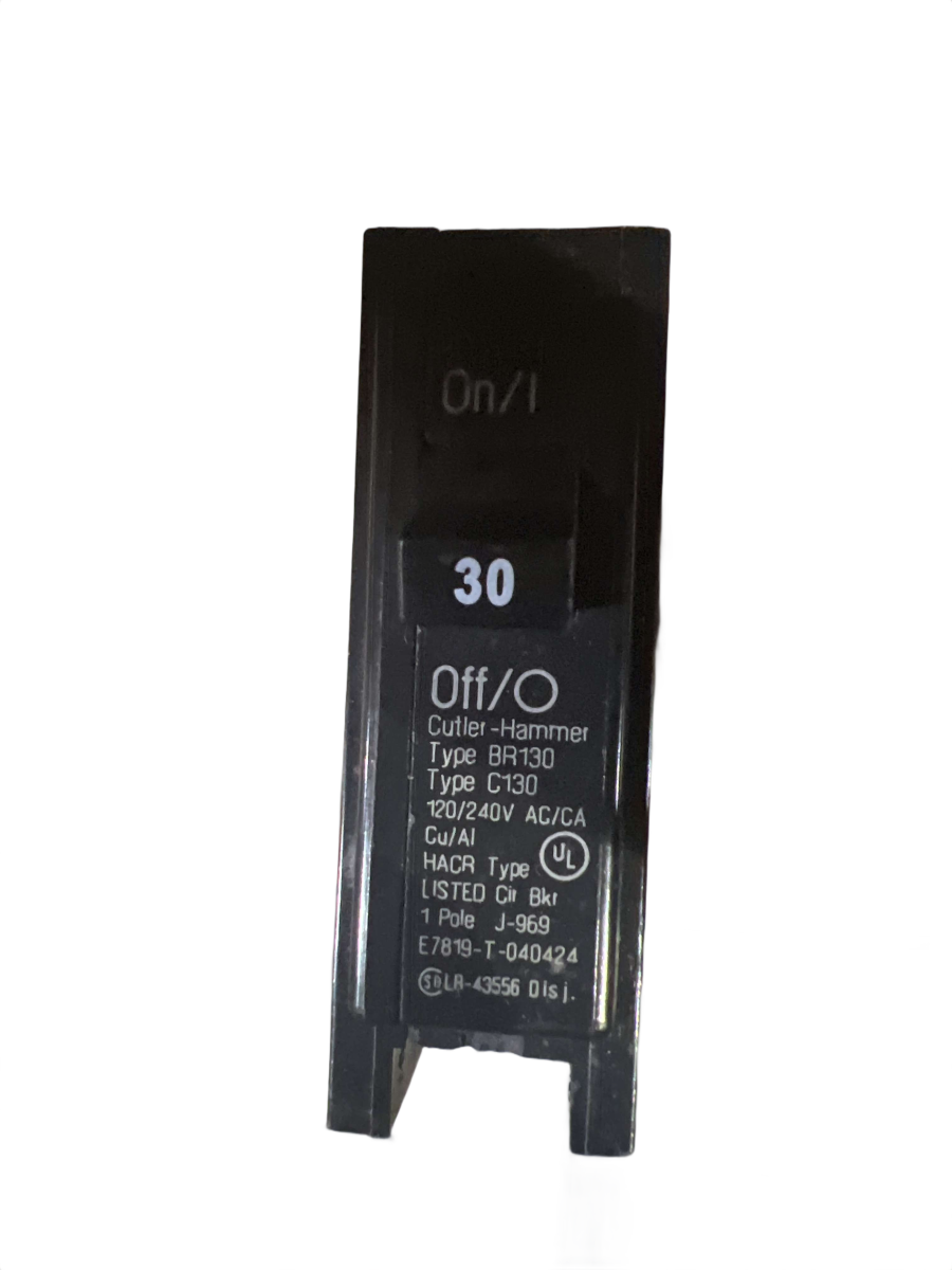 Eaton Cutler-Hammer BR130 Type BR Circuit Breaker – 30A, 1-Pole, 120V