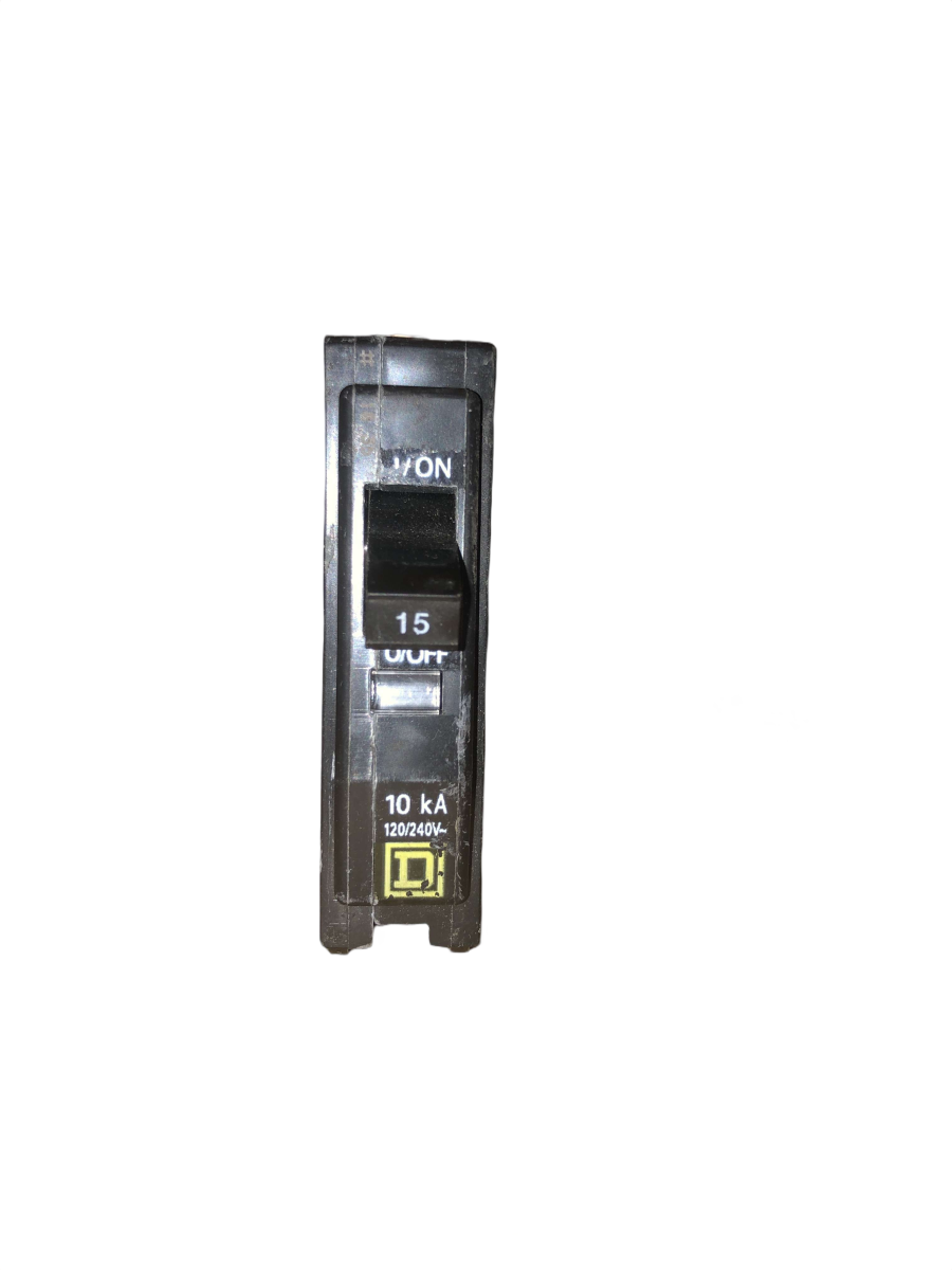 Square D QOB115 QO Series Circuit Breaker β 15A, 1-Pole, 120/240V, 10kAIC, Bolt-On