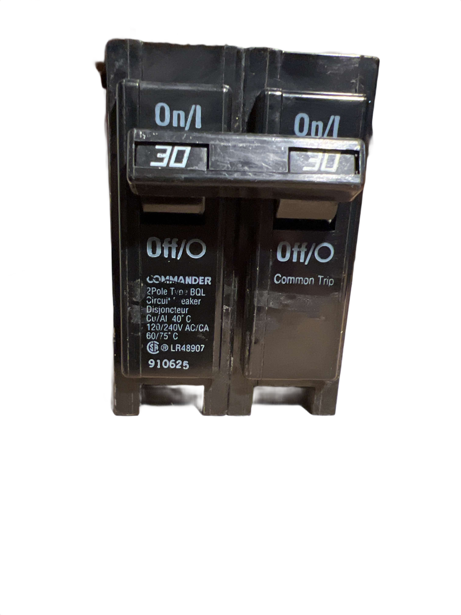 Eaton / Cutler-Hammer BQL230 — 30A, 2-Pole Bolt-On Circuit Breaker