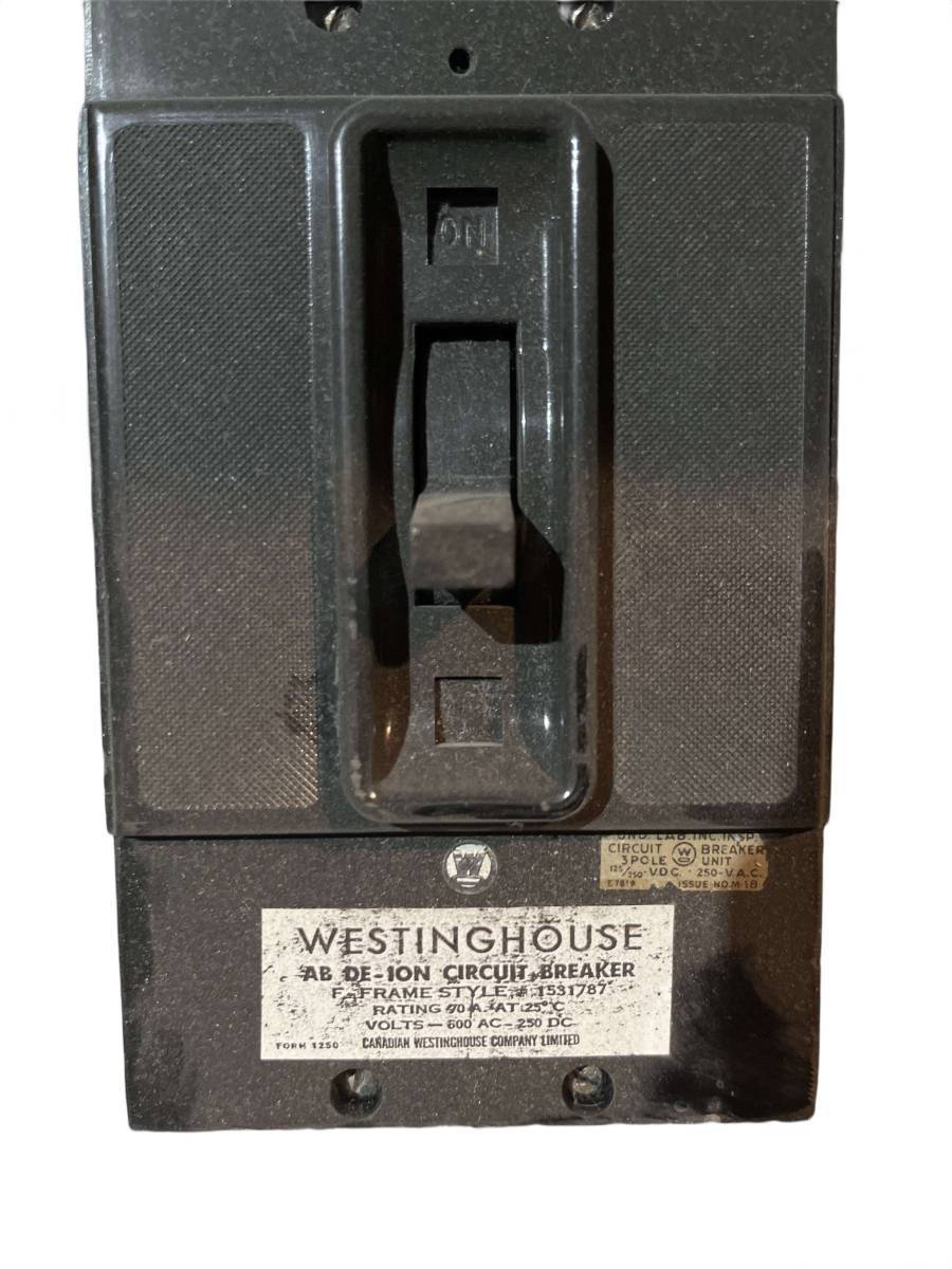 Westinghouse F3070 70A 3-Pole 600V Molded Case Circuit Breaker