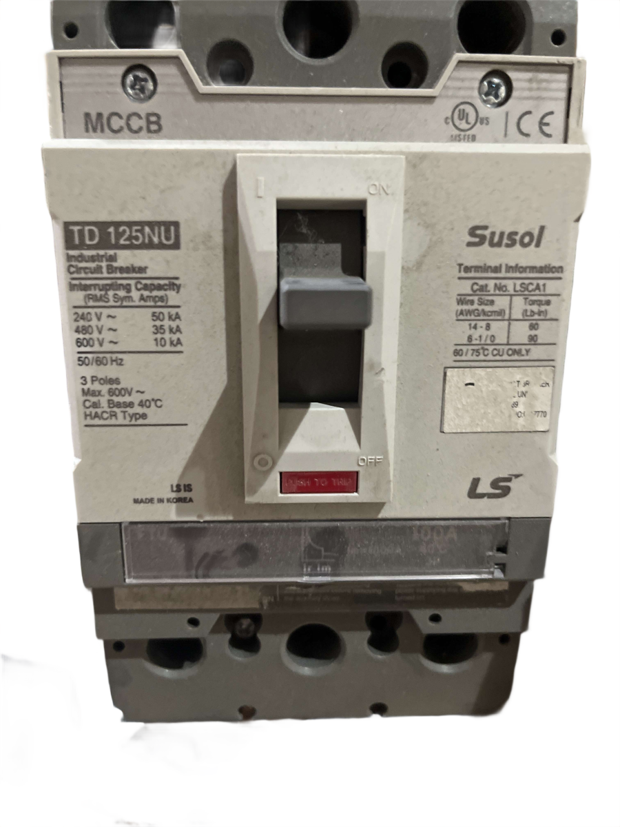 LS Electric Susol TD125NU Molded-Case Circuit Breaker – 125A Frame, 3-Pole, 600V