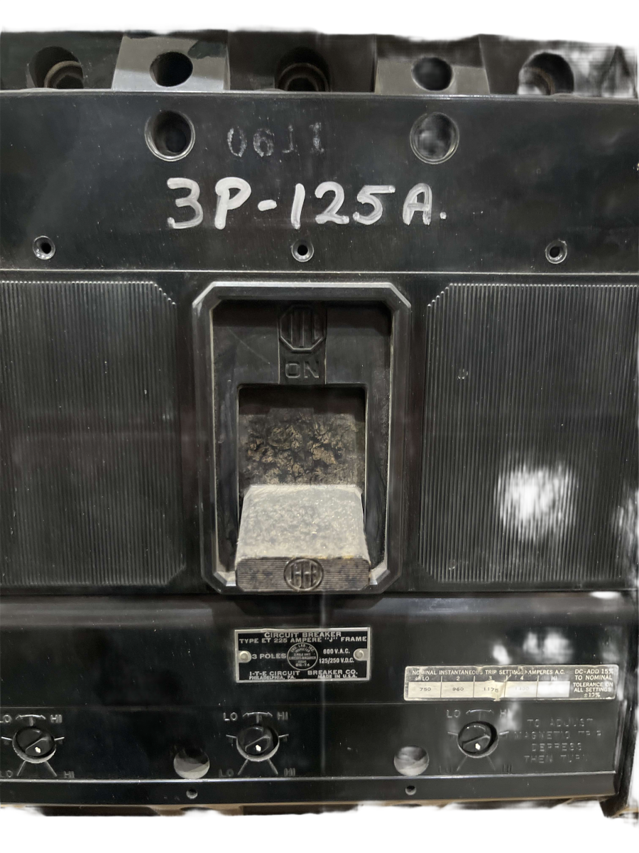IβTβE ET-5917/J3B125 Type ET J-Frame Molded-Case Circuit Breaker β 125A, 3-Pole