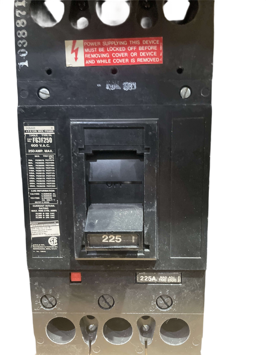 ITE / Siemens F63F225 F-Series Circuit Breaker – 225A, 3-Pole, 600V