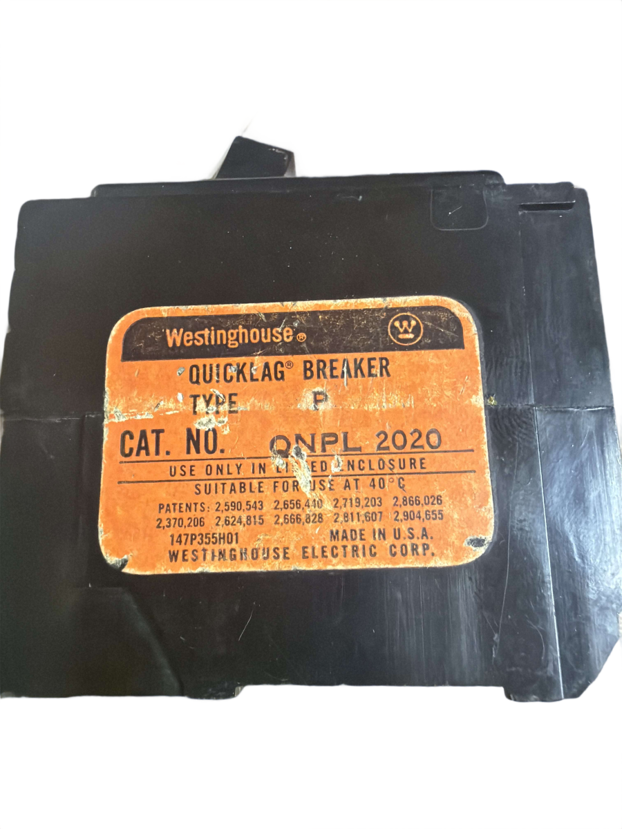 Westinghouse QNPL2020 Quicklag Circuit Breaker – 20A, 2-Pole, 120/240V