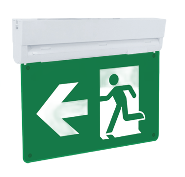 Edge-Lit Running Man Exit Sign β 3.5W, 120β347V