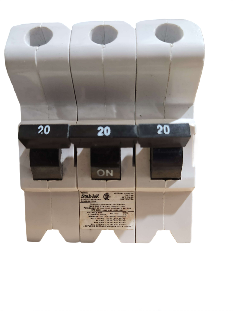 Federal Pioneer NA3P20 Stab-Lok Circuit Breaker β 20A, 3-Pole
