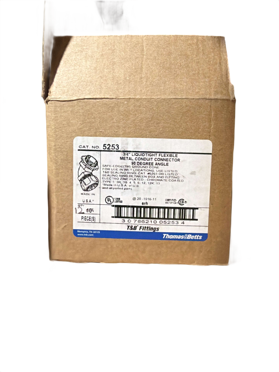 ABB Thomas & Betts 5253 3/4-Inch 90° Liquidtight Flexible Metal Conduit Connector