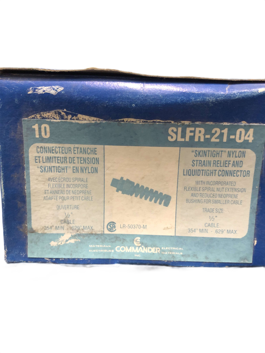 Commander Skintight SLFR-21-04 Β½-Inch Nylon Liquidtight Strain-Relief Connector