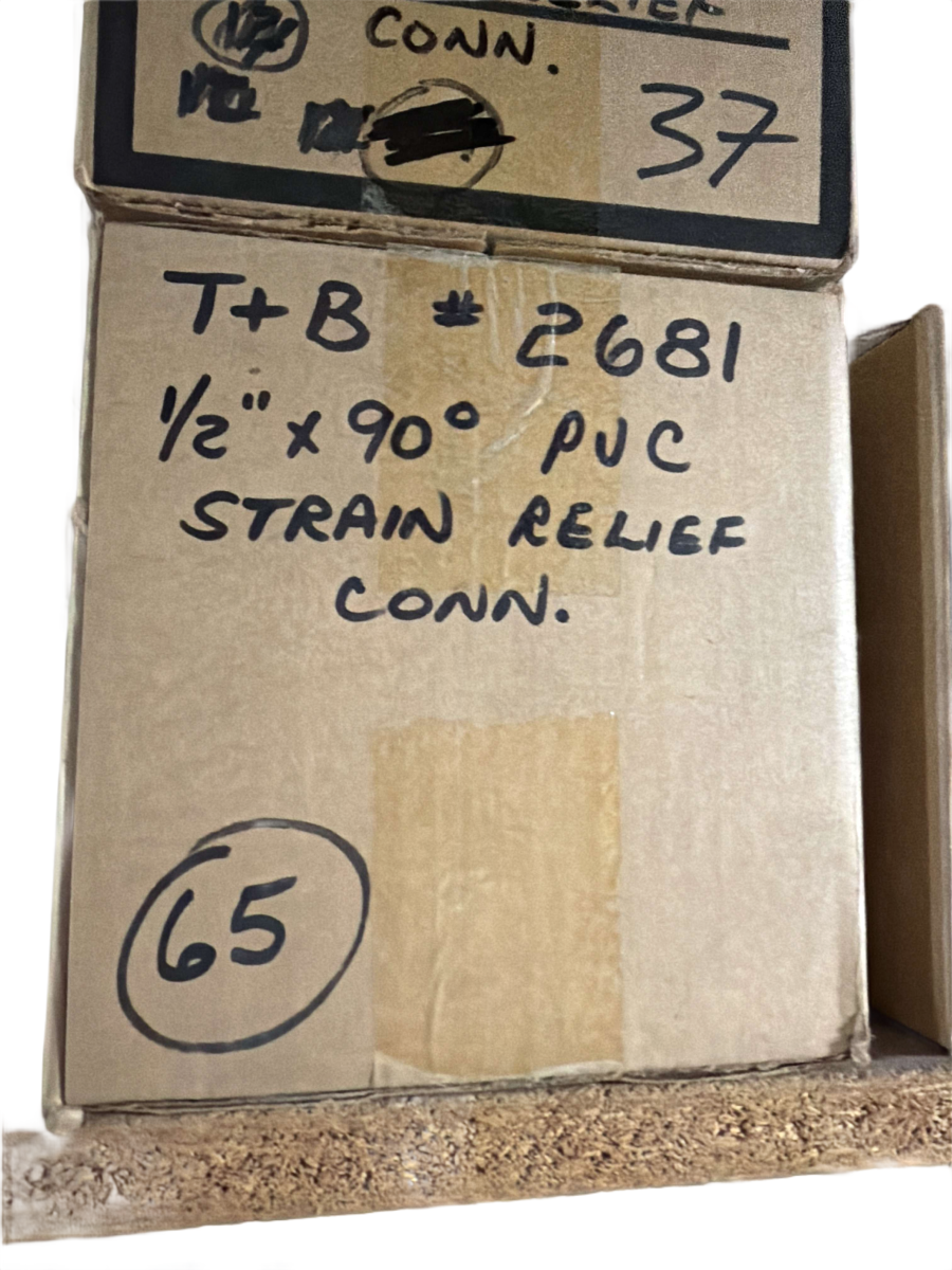 1/2" T&B 2681 Black Beauty 90Β° Nylon Liquidtight Strain Relief Connector β 0.250" to 0.400" Cable